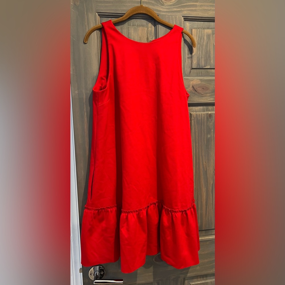 Banana Republic Red Trapeze Dress Pockets!